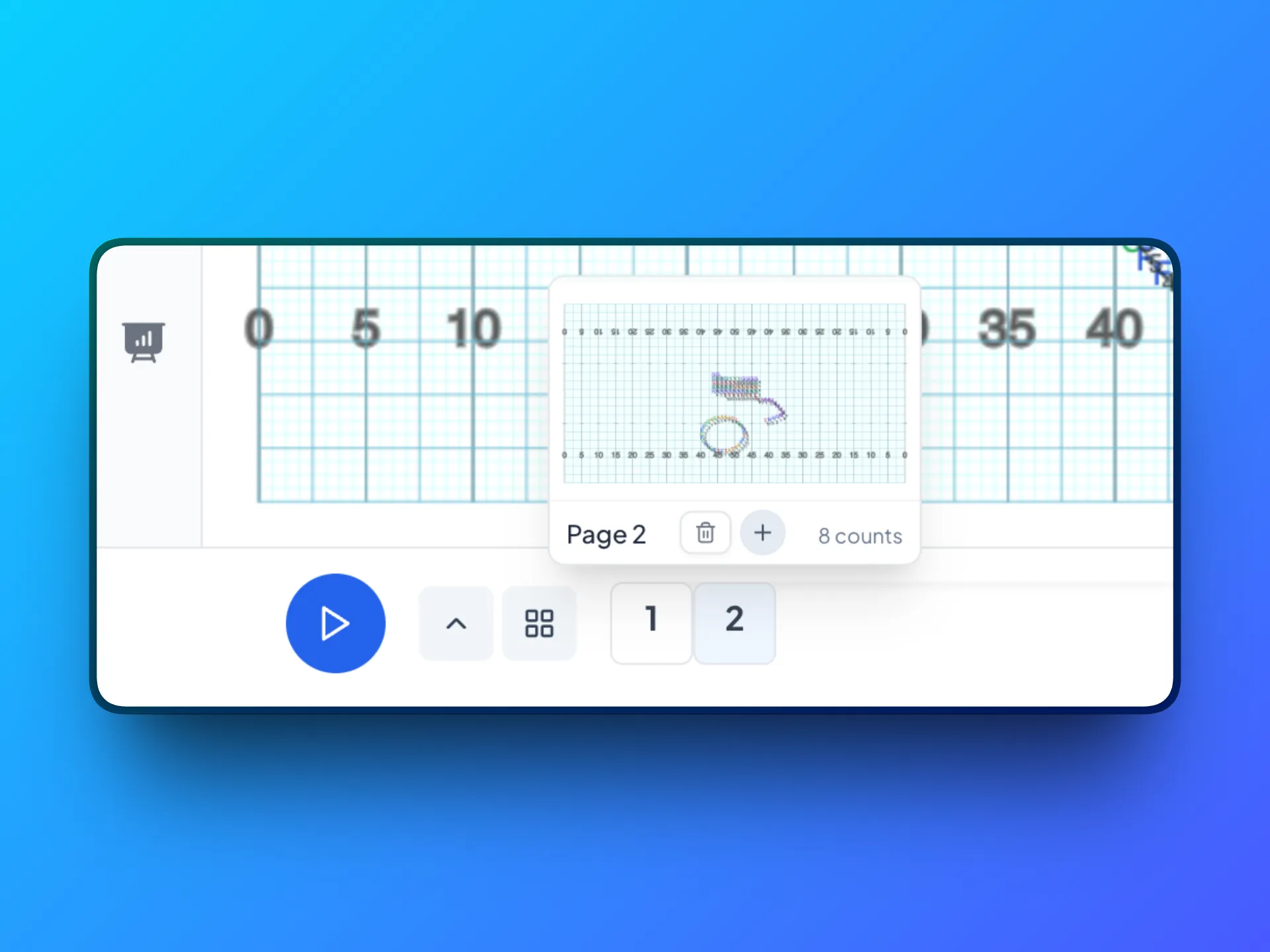 The + button in the page preview